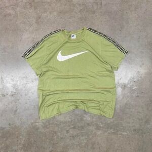 Nike Green White Striped Sportswear T-Shirt Men's‎ XL